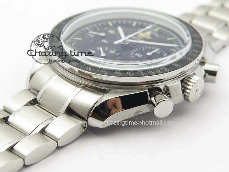 0516 Refined Speedmaster 50th Anniversary Black Dial On SS Bracelet 8232